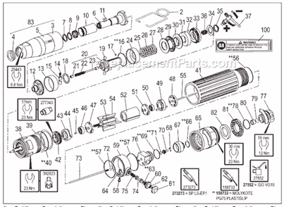 Part Location Diagram of 29932 Chicago Pneumatic Chuck Key